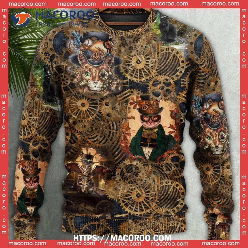 Cat Love Machine Vintage Ugly Christmas Sweater Day 7 Cat Love Machine Vintage Ugly Christmas Sweater Day