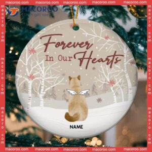 Cat Memorial Ornament, Loss Of Gift, Personalized Breeds Ornament,forever In Our Hearts