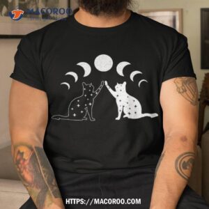 cat moon vintage witchy lovers and celestial enthusiasts shirt tshirt