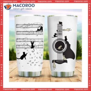 Cat Music Guitar Stainless Steel Tumbler