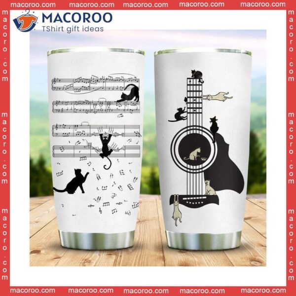 Cat Music Guitar Stainless Steel Tumbler