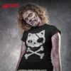 Cat Pirate Lazy Halloween Costume Kitten Skull Cross-bones Shirt, Skeleton Masks