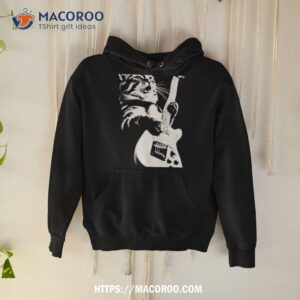 Cat Playing Guitar Kitten Plays Guitarist Rockstar Shirt