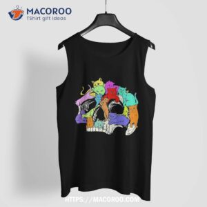 cat skull kitty skeleton lovers scary halloween pastel goth shirt scary skull tank top