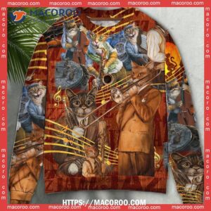 cat to be a jazz sweater christmas vacation sweater 1