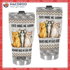 cats make me happy stainless steel tumbler 2