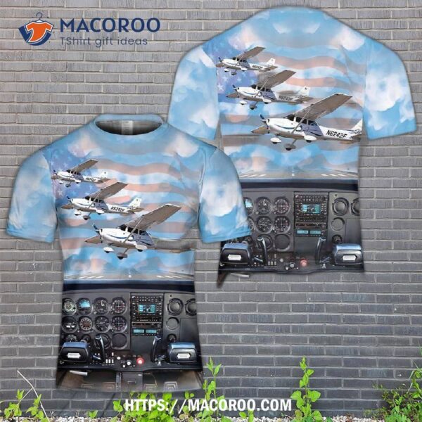 Cessna 172 Cockpit 3D T-Shirt