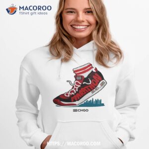 chgo marathon white performance shirt hoodie 1