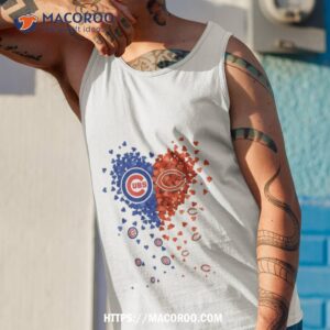chicago bears chicago cubs tiny heart shape 2023 shirt tank top 1