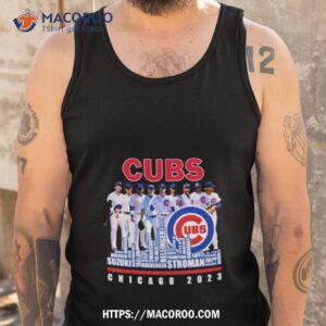 chicago cubs 2023 baseball team names skyline shirt tank top