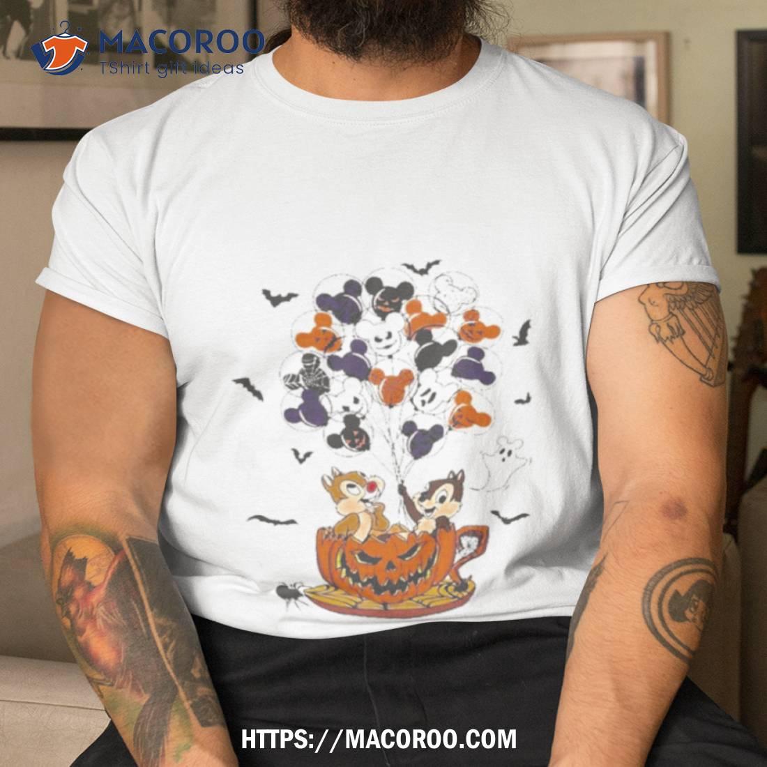 Chip N Dale With Mickey Balloons Pumpkin Tea Cup Halloween 2023 Shirt Chip N Dale With Mickey Balloons Pumpkin Tea Cup Halloween 2023 Shirt