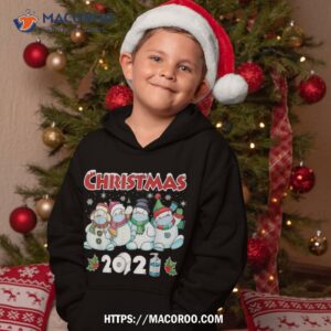 christmas 2021 snow funny boys kids family xmas shirt funny snowman hoodie