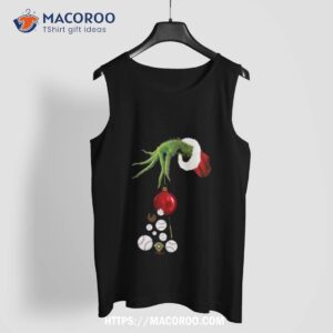 christmas ball cracked green elf baseball shirt grinch sweater tank top