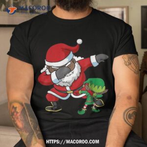 Christmas Black African American Dabbing Santa Claus Elf Dab Shirt, Disney Santa Clause