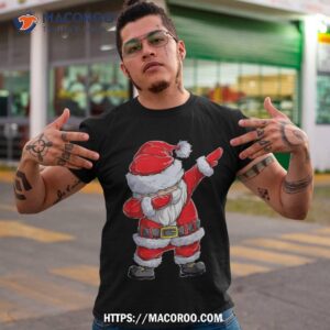 christmas boys dabbing santa claus girls funny xmas dab cute shirt christmas santa claus tshirt