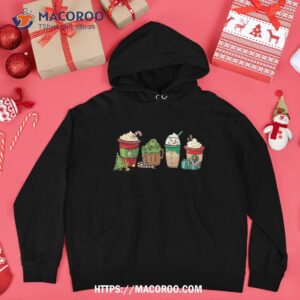 christmas coffee peppermint iced latte snow sweets shirt snowman gifts for christmas hoodie