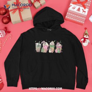 christmas coffee shirt pink spice latte cozy snowmen gift hoodie