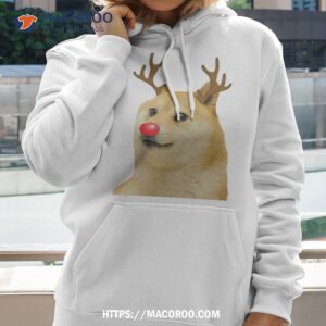 Christmas Doge Meme Doggo Holiday Season Antlers And Red Nose Shirt 1 christmas doge meme doggo holiday season antlers and red nose shirt hoodie 2