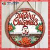 Christmas Door Decorations, Dog Mom Gifts, Gifts For Lovers, Merry Floral Welcome Signs