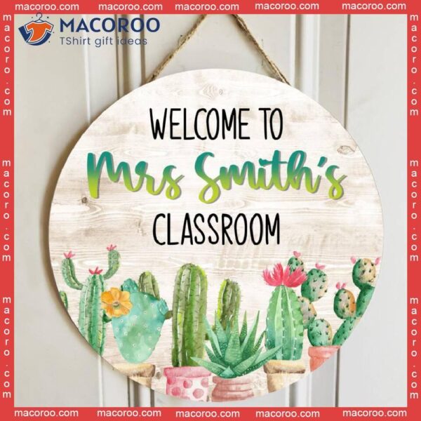 Christmas Gift For Teachers,personalized Name Classroom Door Decor Welcome Teacher Sign
