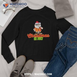 christmas in july funny santa claus hawaii vacation trip shirt christmas santa claus sweatshirt