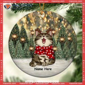 Christmas Night Light, Cat Christmas Tree Ornaments