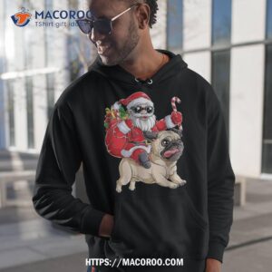 christmas santa claus riding pug xmas boys pugmas dog shirt santa claus marvel hoodie 1