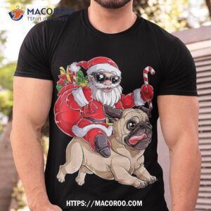 christmas santa claus riding pug xmas boys pugmas dog shirt santa claus marvel tshirt