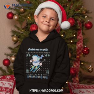 christmas snowman design fang mich auf skis quote shirt snowman cute hoodie