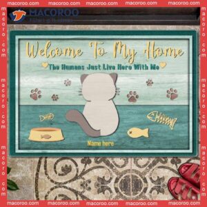Chubby Backside Cats Front Door Mat, Gifts For Cat Lovers, Welcome To My Home Personalized Doormat