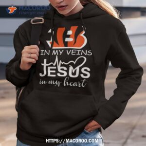 Cincinnati Bengals Logo 2023 In My Veins Jesus In My Hearshirt