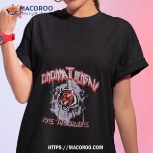 cincinnati bengals rule the jungle womens boyfriend shirt tshirt 1