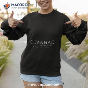 clannad after story white logo shirt sweatshirt