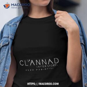 clannad after story white logo shirt tshirt