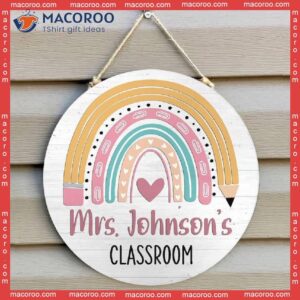 Classroom Door Sign, Teacher Welcome Sign,custom Appreciation Gift, Rainbow Sign