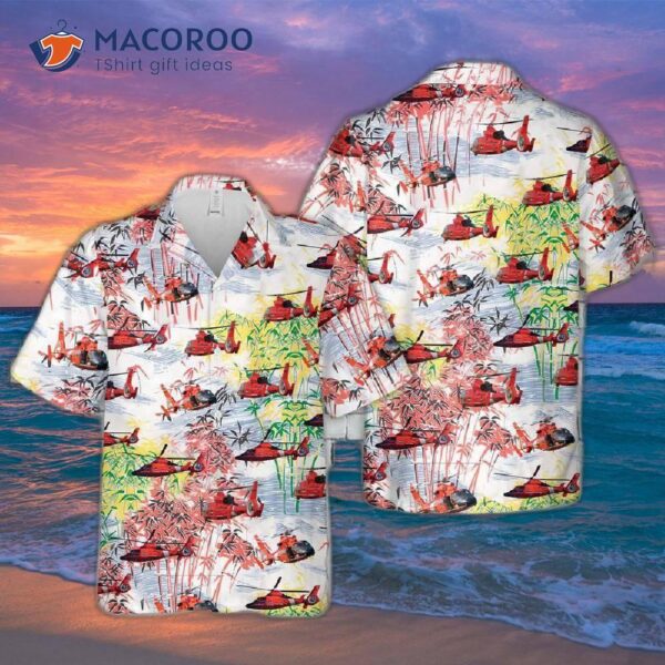 Coast Guard Mh-65 Dolphin Hawaiian Shirt