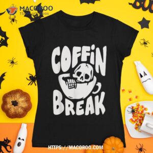 Coffin Break Lazy Halloween Costume Funny Skeleton Skull Shirt, Skeleton Head