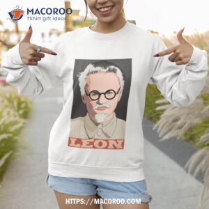 colored leon trotsky portraishirt sweatshirt