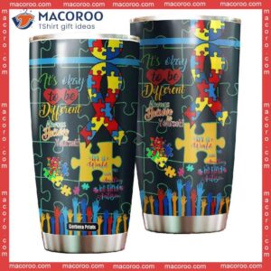 Colorful Autism Awareness Steel Tumbler