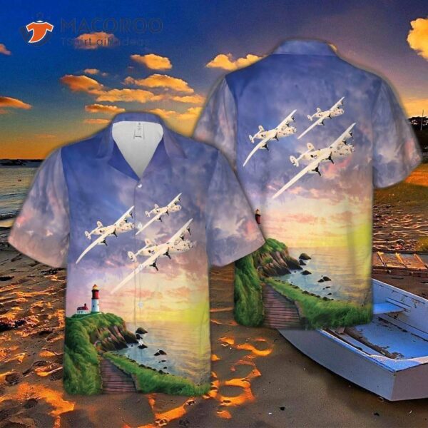 Consolidated B-24 Liberator Strawberry Hawaiian Shirt