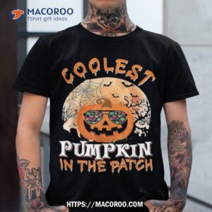 Coolest Pumpkin In The Patch Halloween Boys Girls Kids Funny Shirt