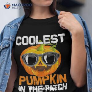 coolest pumpkin in the patch halloween pajamas costume kids shirt tshirt