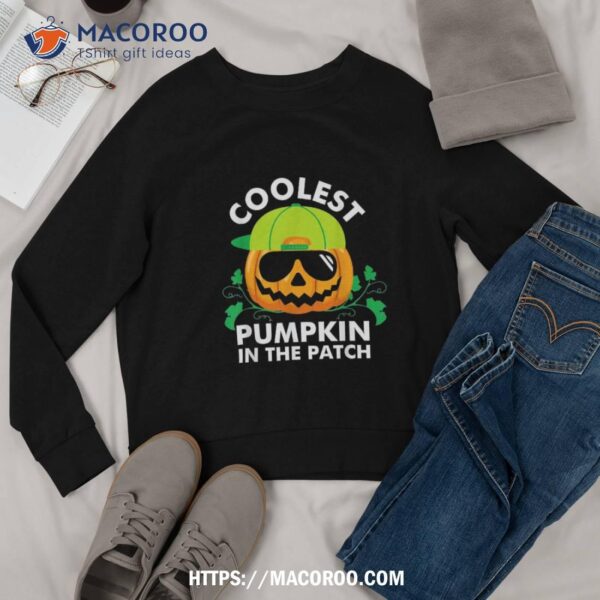 Coolest Pumpkin In The Patch Kids Boys Halloween Shirt