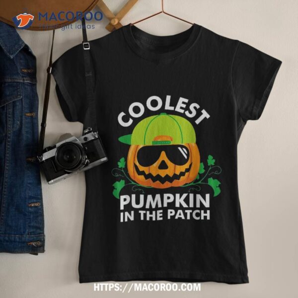 Coolest Pumpkin In The Patch Kids Boys Halloween Shirt