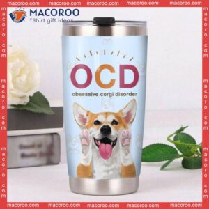 corgi dog stainless steel tumbler 0