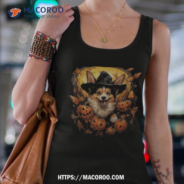 Corgi Witch Cute Halloween Costume For Dog Lover Shirt