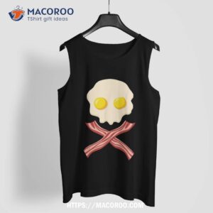 creepy egg bacon skull ghost face monster zombie halloween shirt spooky scary skeletons tank top