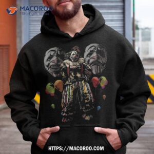 creepy evil clown balloons horror scary halloween costume shirt hoodie