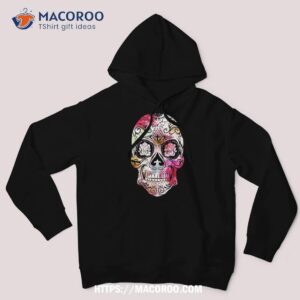 cross flower sugar skull day of the dead costume shirt gift skeleton masks hoodie