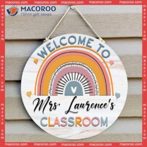 Custom Classroom Door Sign, Teacher Hanger, Boho Decor,personalized Gifts, Back To School Gift